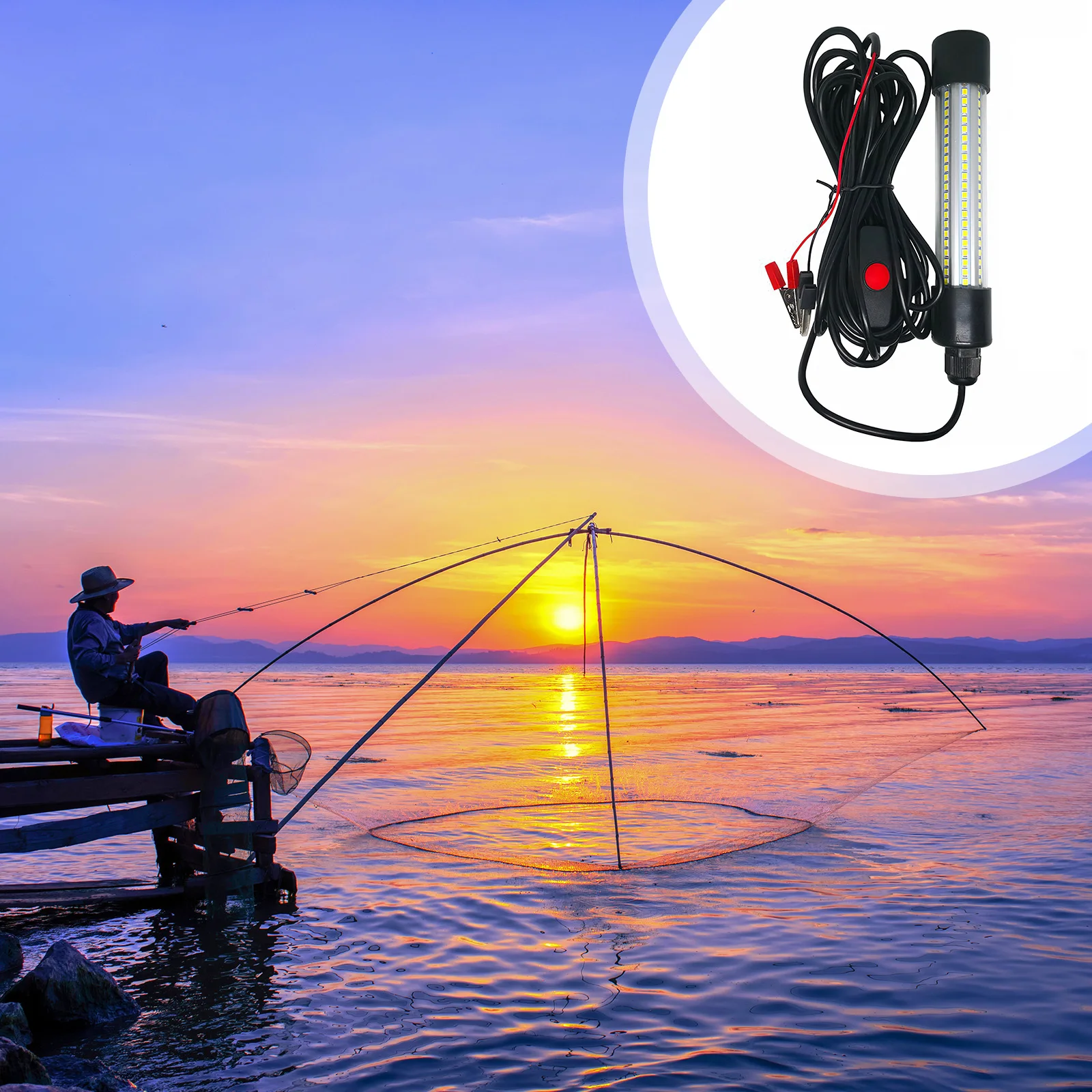 LED Fishing Underwater Light Lamp 12-24V Waterproof For Submersible Night Fishing Boat Outdoor Lighting White Warm Green Lights
LED Fishing Underwater Light Lamp 12-24V Waterproof For Submersible Night Fishing Boat Outdoor Lighting White Warm Green Lights
