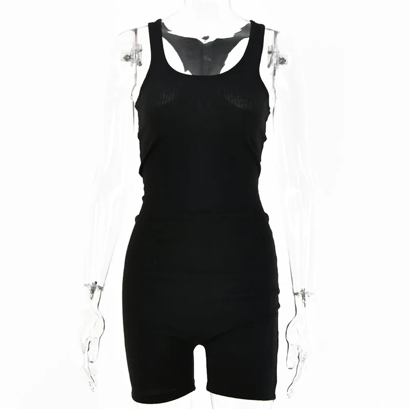 Fantoye Solid Halter Neck Bodycon Romper For Women Sexy Ribbed Knitted Sleeveless Jumpsuit Femme Black Sexy Slim Outfits Hot
Fantoye Solid Halter Neck Bodycon Romper For Women Sexy Ribbed Knitted Sleeveless Jumpsuit Femme Black Sexy Slim Outfits Hot