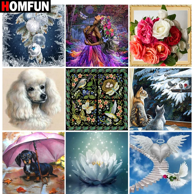 Алмазная живопись HOMFUN «Собака, белая голубь, кот, роза, лотос», алмазная вышивка из смолы, 5D картина «сделай сам», ручная работа, вышивка крес...
Алмазная живопись HOMFUN «Собака, белая голубь, кот, роза, лотос», алмазная вышивка из смолы, 5D картина «сделай сам», ручная работа, вышивка крес...