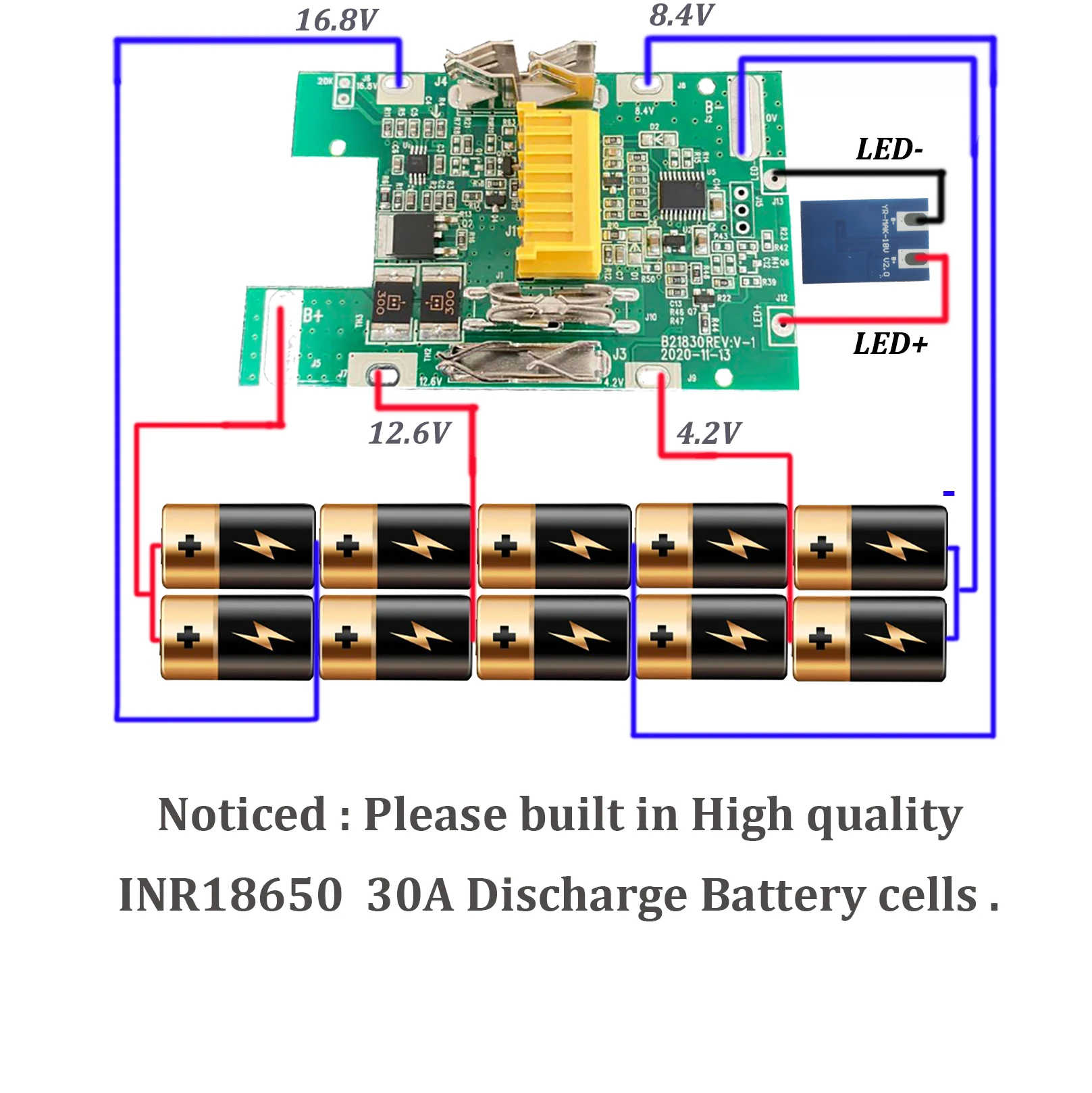 Doscing Plastic Case Nesting Single cell Protection Detection Protection Board PCB for Makita 18v Battery BL1840 BL1850 BL1830
Doscing Plastic Case Nesting Single cell Protection Detection Protection Board PCB for Makita 18v Battery BL1840 BL1850 BL1830