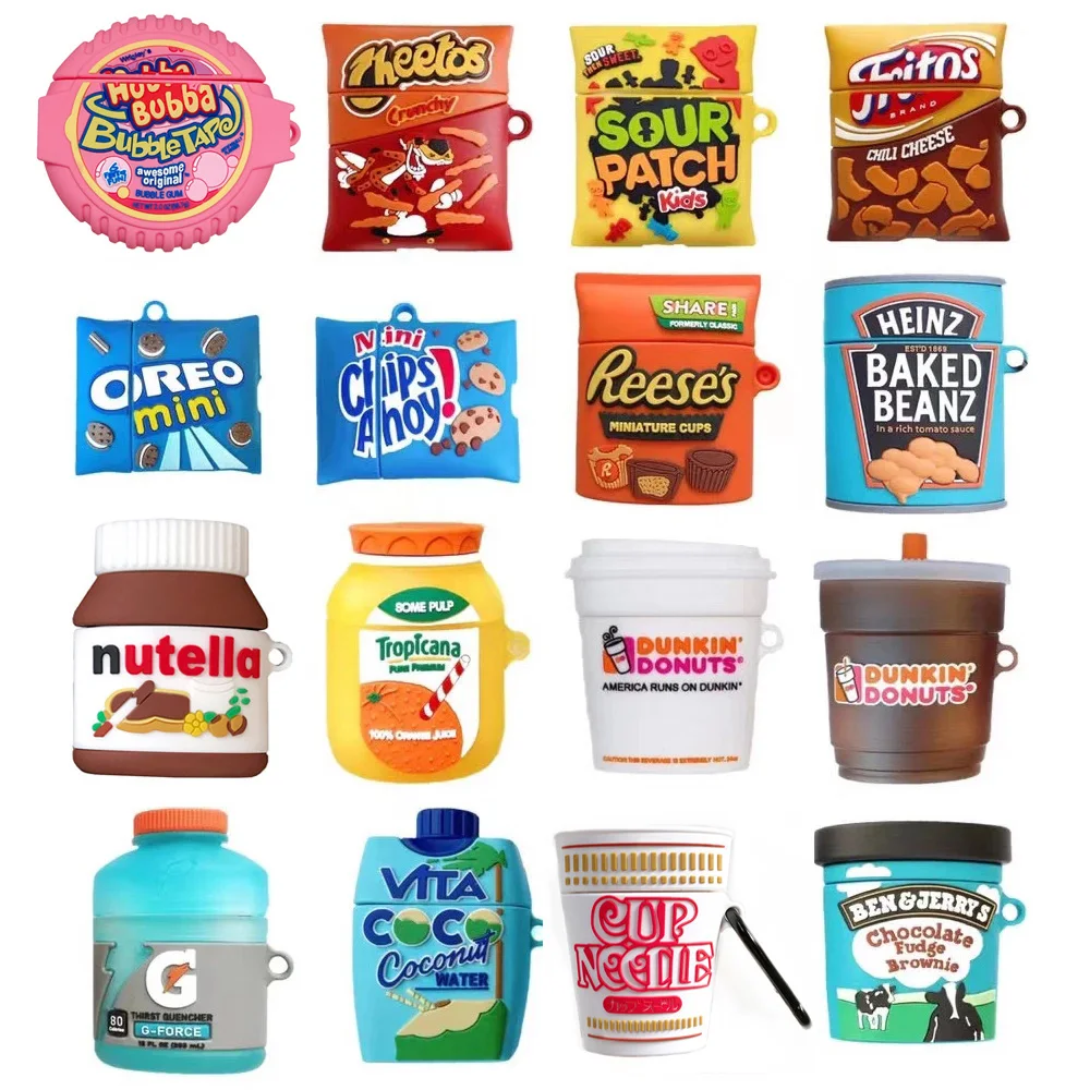 Silicone Earphone Case for Airpods Pro 1 2 3 Chips Chocolate Drink Headphone Cover for Airpods 2 Case Wireless Charging Cover
Silicone Earphone Case for Airpods Pro 1 2 3 Chips Chocolate Drink Headphone Cover for Airpods 2 Case Wireless Charging Cover