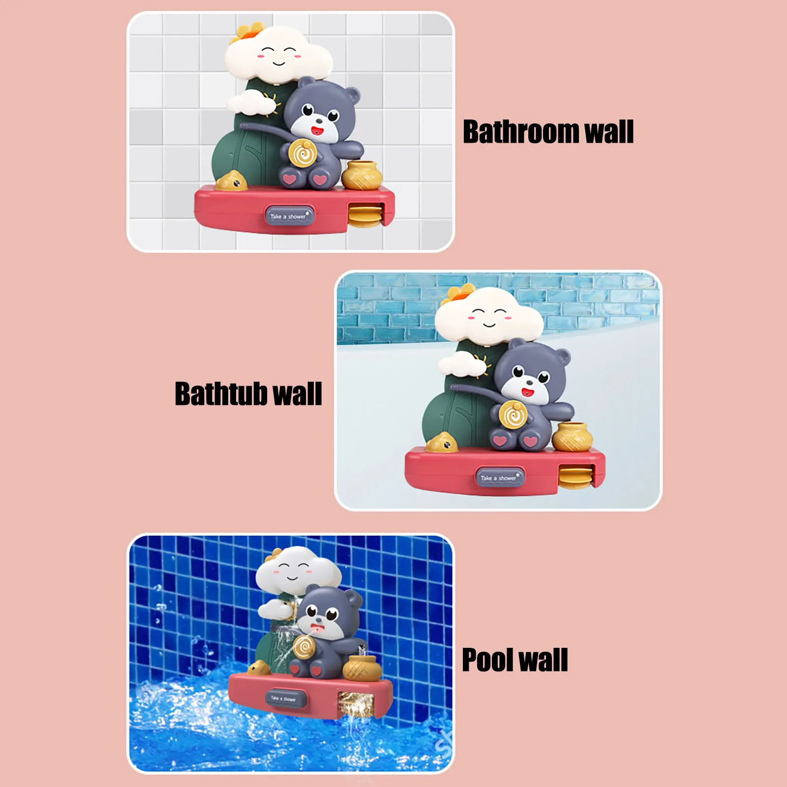 Summer Baby Bath Interactive New Cute Children Swimming Pool Playing Toy Bear Bathing Toy Set Baby Toys
