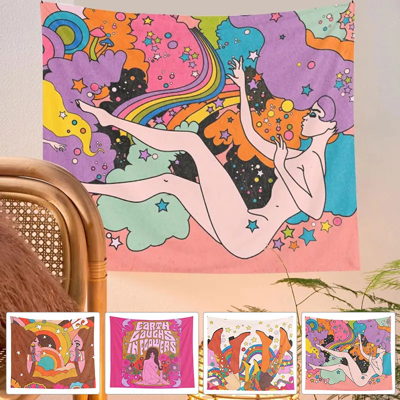 Wall Tapestry Colorful Girls Hanging Bohemian Beach Mat Bedroom Bedspread Throw Cover Abstract Craft Portrait Pattern Tapestries
Wall Tapestry Colorful Girls Hanging Bohemian Beach Mat Bedroom Bedspread Throw Cover Abstract Craft Portrait Pattern Tapestries