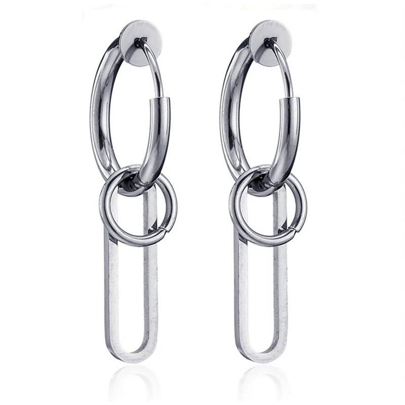 Trend Rock Punk Earrings For Women Stainless Steel Hip Hop Party Jewelry Geometric Round Circle Pendant Clip Earrings
Trend Rock Punk Earrings For Women Stainless Steel Hip Hop Party Jewelry Geometric Round Circle Pendant Clip Earrings