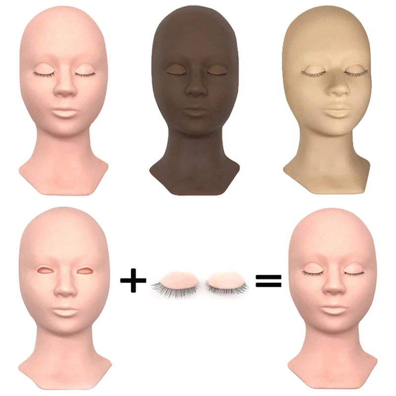 Eyelash Extension Silicone Mannequin Head With Replace Eyelids Grafted EyeLashes Training Kit Practice Lash Model Head Tools
Eyelash Extension Silicone Mannequin Head With Replace Eyelids Grafted EyeLashes Training Kit Practice Lash Model Head Tools