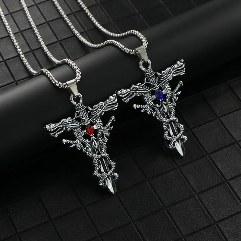 New Men's and Women's Double Dragon Pendant Necklace Sweater Chain Stainless Steel Chain Fashion Student Jewelry
New Men's and Women's Double Dragon Pendant Necklace Sweater Chain Stainless Steel Chain Fashion Student Jewelry