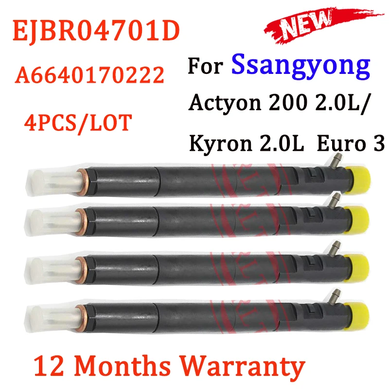 ORLTL A6640170222 EJBR04701D Original Fuel Diesel Injection 4701D 4 PCS Nozzles for SSANGYONG Kyron 2.0L Xdi SUV 100bhp
ORLTL A6640170222 EJBR04701D Original Fuel Diesel Injection 4701D 4 PCS Nozzles for SSANGYONG Kyron 2.0L Xdi SUV 100bhp