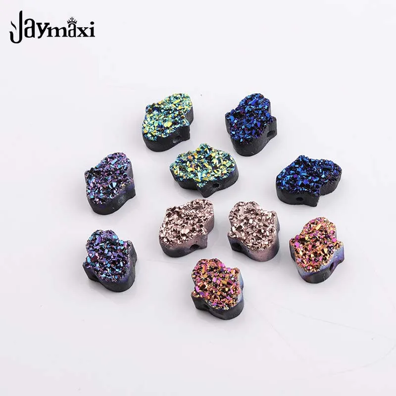 Jaymaxi рука ладони, Фатима Подвески 1,8 мм отверстия Смола бусина искусственный Druzy DIY ювелирных изделий фурнитура 20 шт./лот 
Jaymaxi рука ладони, Фатима Подвески 1,8 мм отверстия Смола бусина искусственный Druzy DIY ювелирных изделий фурнитура 20 шт./лот