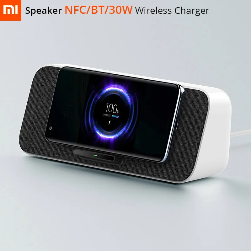Оригинальный Xiaomi Bluetooth NFC динамик Беспроводное зарядное устройство 30 Вт макс. для