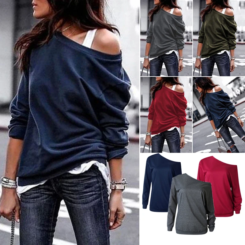 2022 Autumn Blouse One Shoulder Tops Solid Shirt Female Clothes Outwear Casual Female Knitted Loose Shirts Women Long Sleeve
2022 Autumn Blouse One Shoulder Tops Solid Shirt Female Clothes Outwear Casual Female Knitted Loose Shirts Women Long Sleeve