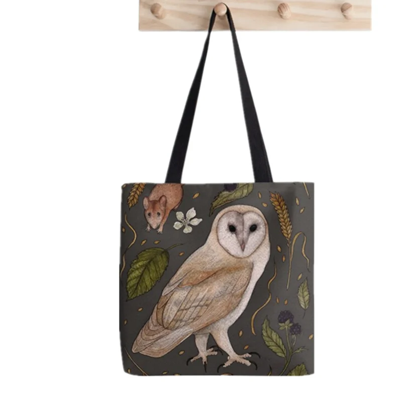 Women Shopper bag Barn Owl dark Printed Kawaii Bag Harajuku Shopping Canvas Shopper Bag girl handbag Tote Shoulder Lady Bag
Women Shopper bag Barn Owl dark Printed Kawaii Bag Harajuku Shopping Canvas Shopper Bag girl handbag Tote Shoulder Lady Bag