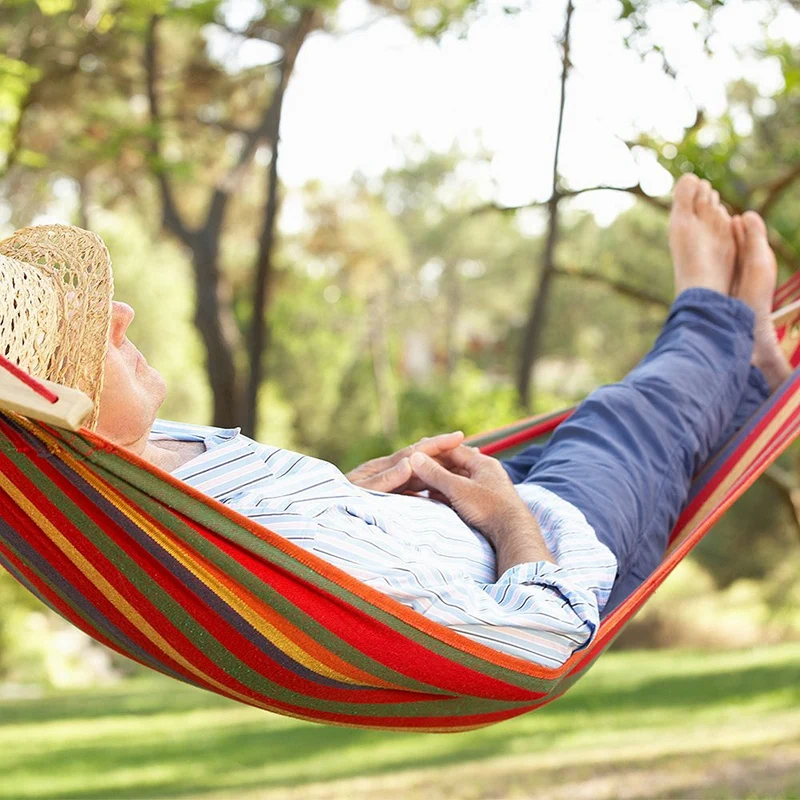 Double Hammock 450 Lbs Portable Travel Camping Hanging Hammock Swing Lazy Chair Canvas Hammocks(Red)
Double Hammock 450 Lbs Portable Travel Camping Hanging Hammock Swing Lazy Chair Canvas Hammocks(Red)