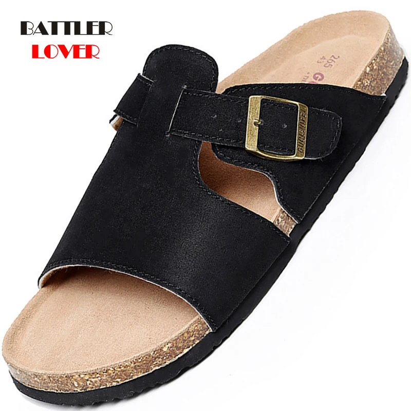 New Leather Punk Mule Clogs Slippers For Men 2021 High Quality Soft Cork Flip Flops Male Buckle Slides Footwear Plus Size 35-46
New Leather Punk Mule Clogs Slippers For Men 2021 High Quality Soft Cork Flip Flops Male Buckle Slides Footwear Plus Size 35-46