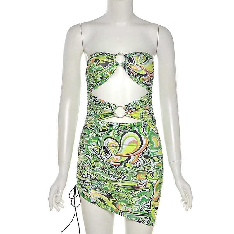 Simenual Painting Drawstring Cut Out Green Dress Wrap Chest Ruched Sexy Slim Baddie Clothing 2021 Fashion Bodycon Dresses Summer
Simenual Painting Drawstring Cut Out Green Dress Wrap Chest Ruched Sexy Slim Baddie Clothing 2021 Fashion Bodycon Dresses Summer