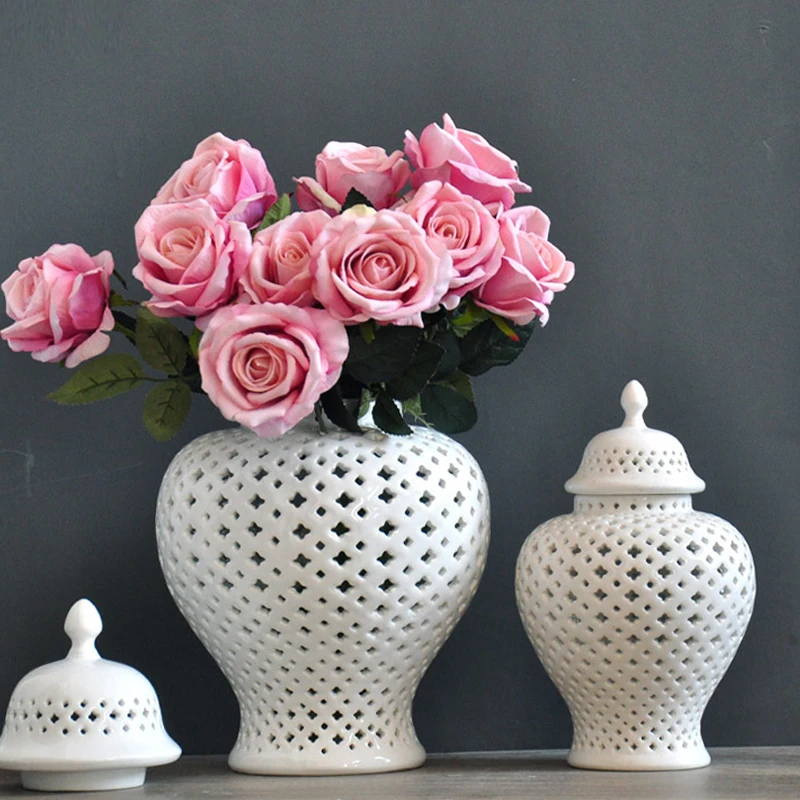 Vintage Ceramic Hollow General General Jar Flower Arrangement Dried Flower Vase Wedding Gift Vase Storage Jar Crafts Home Decor
Vintage Ceramic Hollow General General Jar Flower Arrangement Dried Flower Vase Wedding Gift Vase Storage Jar Crafts Home Decor