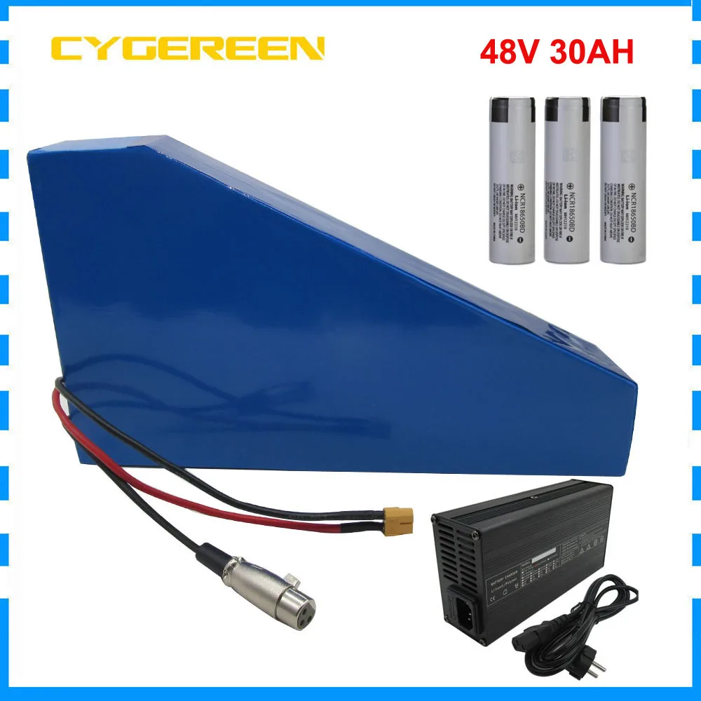 2000W 48V 30AH Triangle Battery Pack 48 V 20AH 25AH Ebike Scooter Bateria NCR18650BD cell 50A BMS with Free Bag 54.6V 5A Charger
2000W 48V 30AH Triangle Battery Pack 48 V 20AH 25AH Ebike Scooter Bateria NCR18650BD cell 50A BMS with Free Bag 54.6V 5A Charger