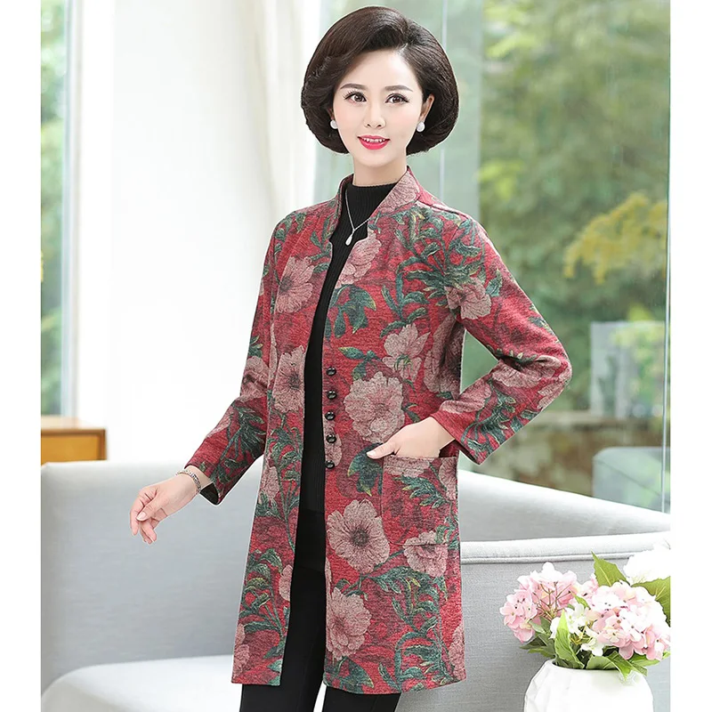 Women's Trench Coat Middle Aged Women Coats New 2020 Spring Plus Size 5XL Printing Outerwear Long Sleeved Elegant Mom Coats
Women's Trench Coat Middle Aged Women Coats New 2020 Spring Plus Size 5XL Printing Outerwear Long Sleeved Elegant Mom Coats