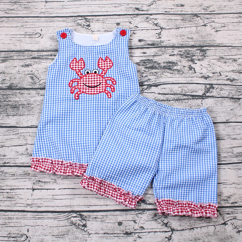 fashion 2 pcs summer baby girl outfit kids outfit Embroidery Shirt + Plaid Shorts summer boutique outfit baby girl clothes set
fashion 2 pcs summer baby girl outfit kids outfit Embroidery Shirt + Plaid Shorts summer boutique outfit baby girl clothes set