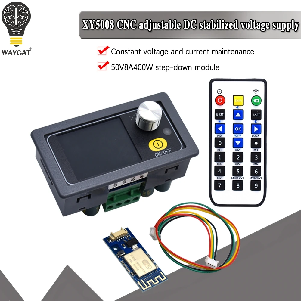 

XY5008 DC DC Buck Converter CC CV 0-50V 8A 400W Power Module Adjustable Regulated Laboratory Power Supply Variable WIFF APP