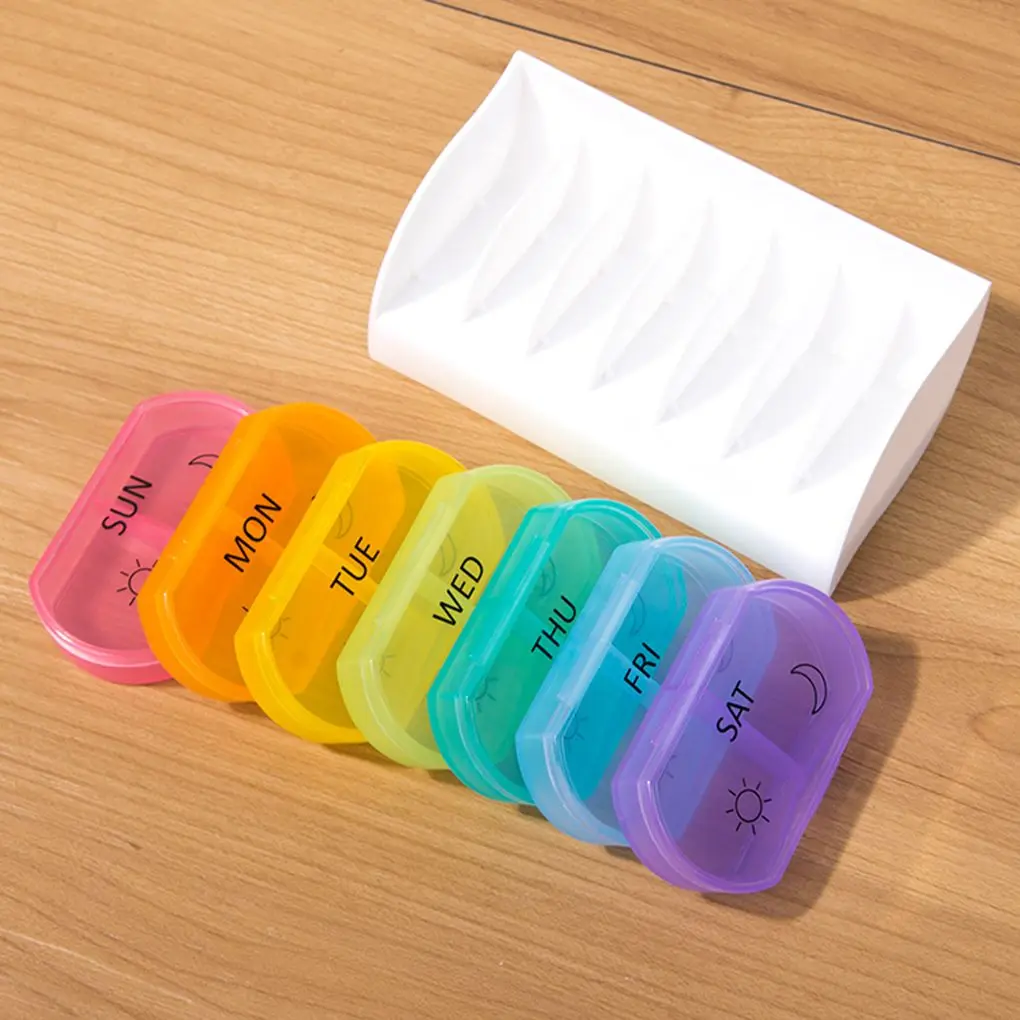 7 Day Weekly Style Morning Night Pill Holder Storage Organizer Plastic Container Case Portable Travel Pill Box
7 Day Weekly Style Morning Night Pill Holder Storage Organizer Plastic Container Case Portable Travel Pill Box