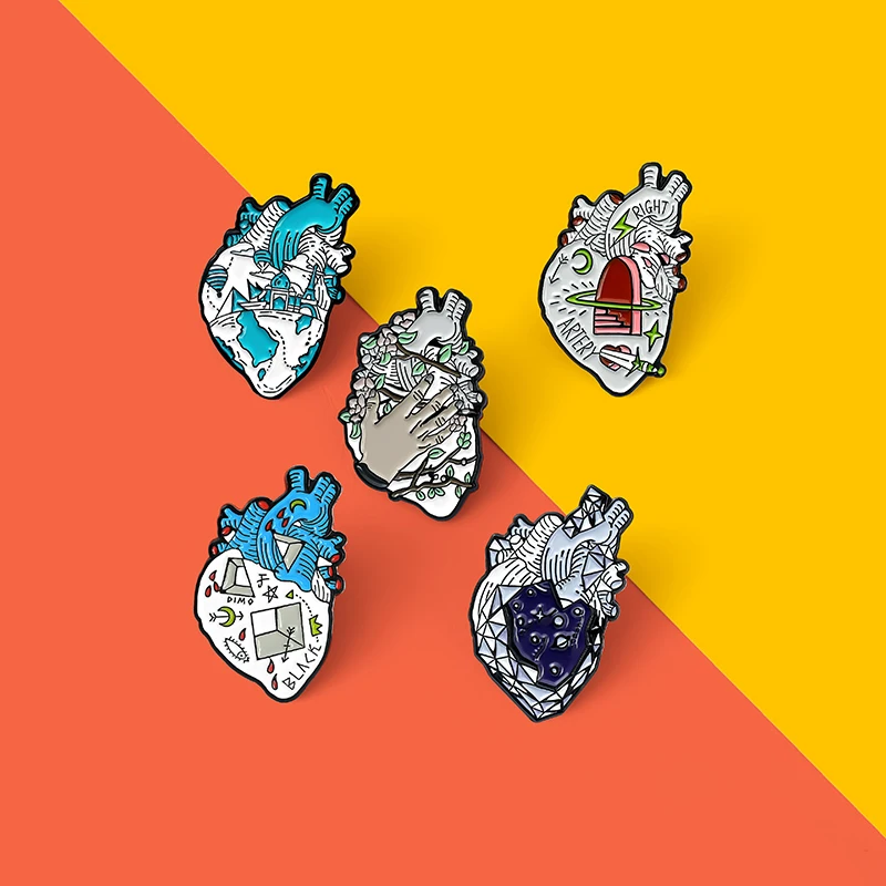 Anatomical Heart Organ Heart Enamel Pin Ocean Sky Starry Brooches Doctor Nurse Medicine Brooches for Women Gifts 2021 Wholesale
Anatomical Heart Organ Heart Enamel Pin Ocean Sky Starry Brooches Doctor Nurse Medicine Brooches for Women Gifts 2021 Wholesale