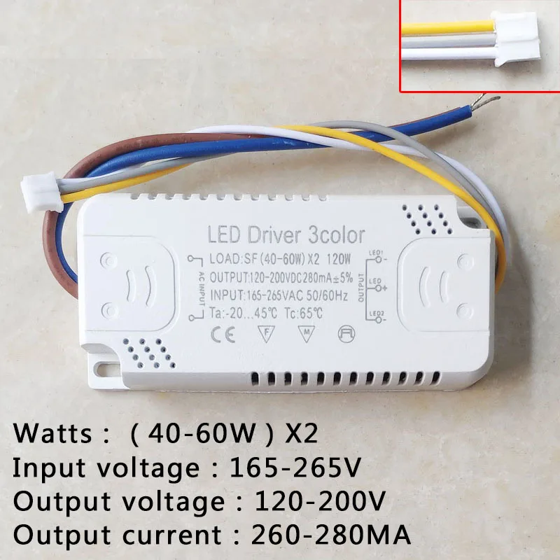 LED Driver 3 color Adapter For LED Lighting AC220V Non-Isolating Transformer For LED Ceiling Light Replacement 12W-140W
LED Driver 3 color Adapter For LED Lighting AC220V Non-Isolating Transformer For LED Ceiling Light Replacement 12W-140W