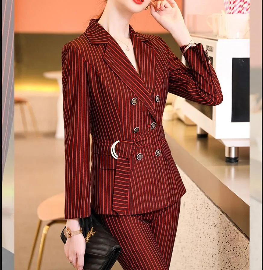 Free Shipping Autumn Winter Women Suits Office Sets Wear Blazer With Pants 4xl Work Wear Red Striped Business
Free Shipping Autumn Winter Women Suits Office Sets Wear Blazer With Pants 4xl Work Wear Red Striped Business