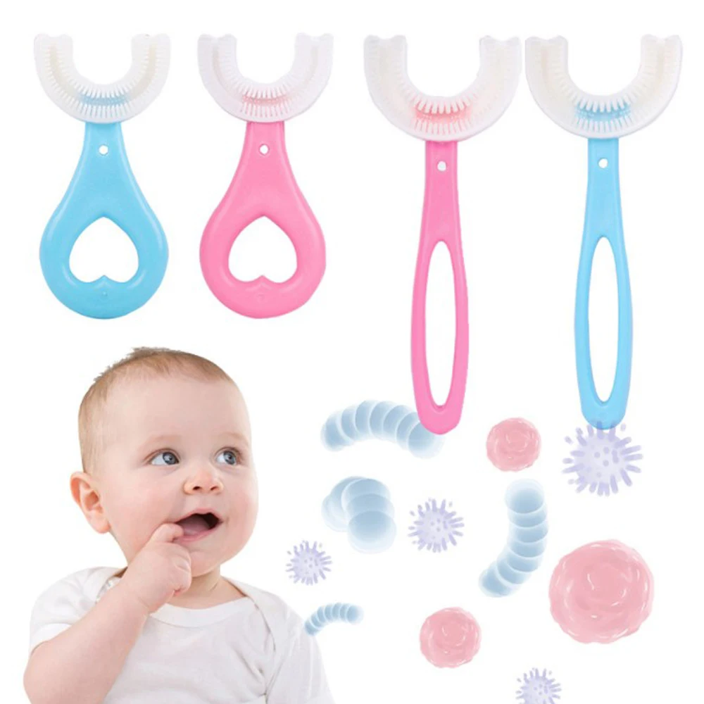 Kids U-Shaped Toothbrush Manual Training Tooth Brush Food Grade Soft Silicone Brush Head 360 Oral Teeth Cleaning Baby Children
Kids U-Shaped Toothbrush Manual Training Tooth Brush Food Grade Soft Silicone Brush Head 360 Oral Teeth Cleaning Baby Children