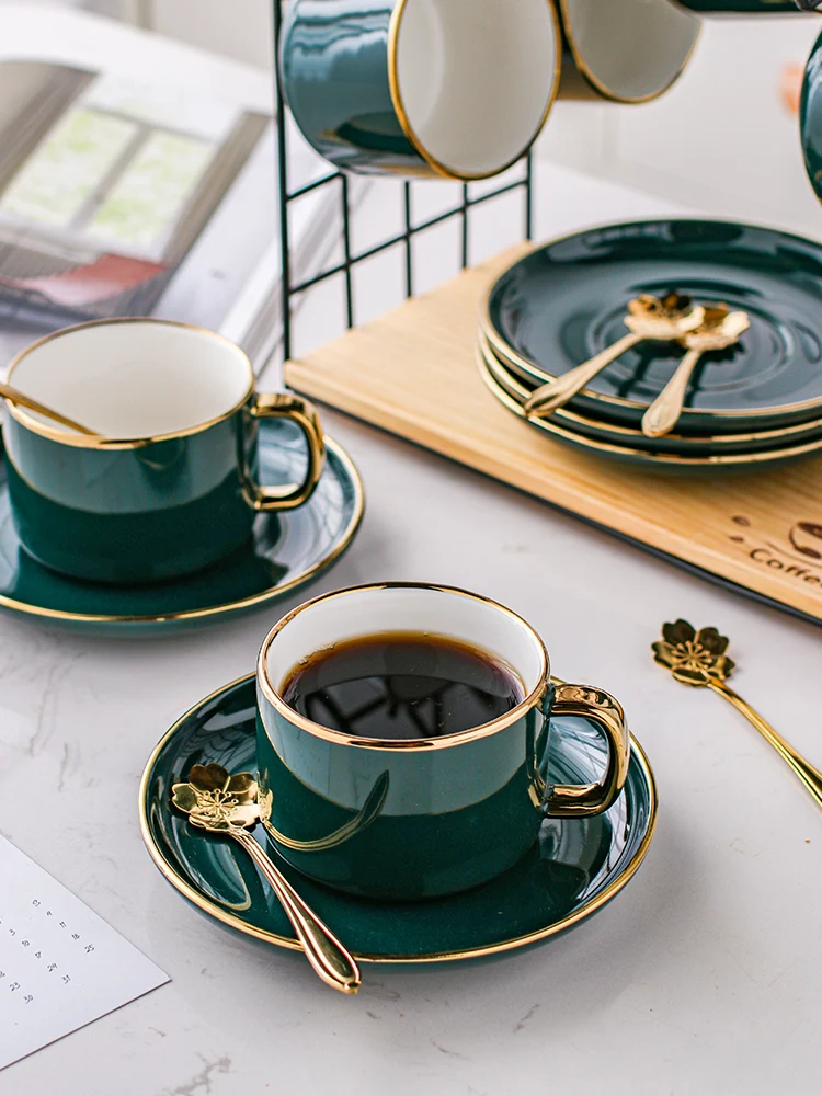 European style exquisite luxury light coffee cup dish set fashion high-grade home decoration accessories smooth ceramic material
European style exquisite luxury light coffee cup dish set fashion high-grade home decoration accessories smooth ceramic material