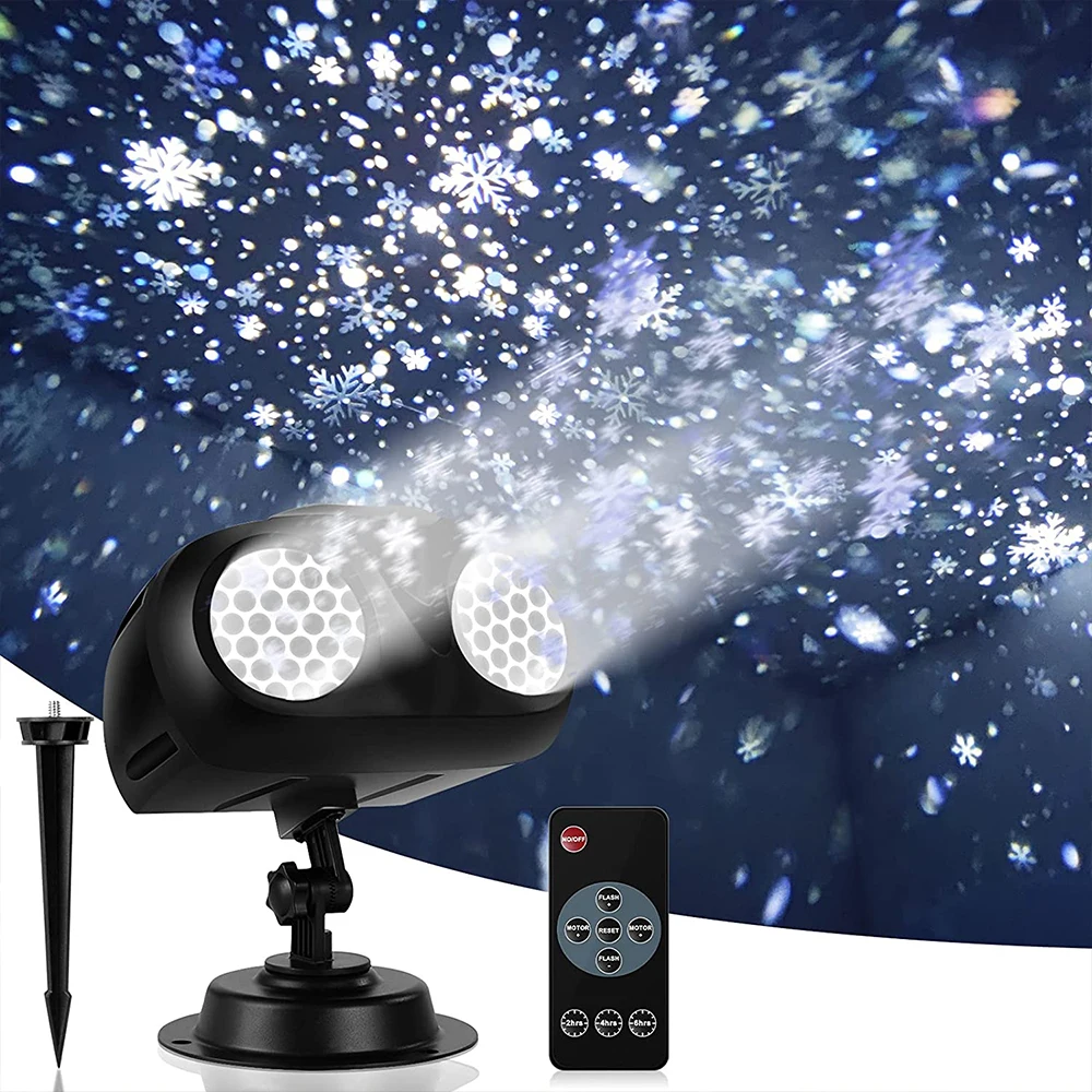 Christmas Snowflake Projector Light Outdoor Snowfall Laser Projection Lamp for New Year Wedding Party Garden Landscape Deco
Christmas Snowflake Projector Light Outdoor Snowfall Laser Projection Lamp for New Year Wedding Party Garden Landscape Deco