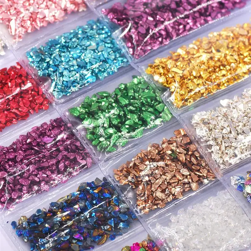 20g 26g Glass Crushed Stone Filler DIY Nail Art Decoration Epoxy Resin Filling Jewelry Making Tools Metal Filling For Resin Mold
20g 26g Glass Crushed Stone Filler DIY Nail Art Decoration Epoxy Resin Filling Jewelry Making Tools Metal Filling For Resin Mold