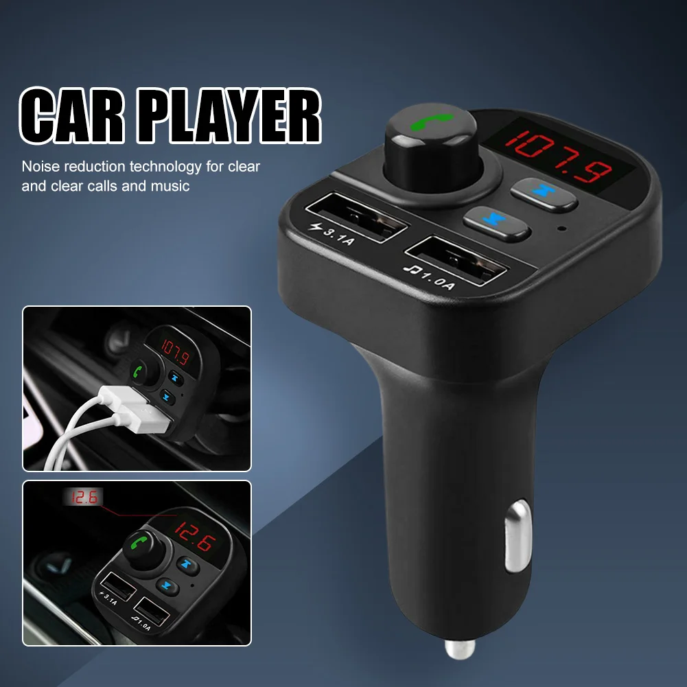 Car FM Transmitter 12V/24V Bluetooth-compatible Wireless MP3 Player Radio Dual USB 5V/3.1A Digital Display Voltmeter Accessories
Car FM Transmitter 12V/24V Bluetooth-compatible Wireless MP3 Player Radio Dual USB 5V/3.1A Digital Display Voltmeter Accessories
