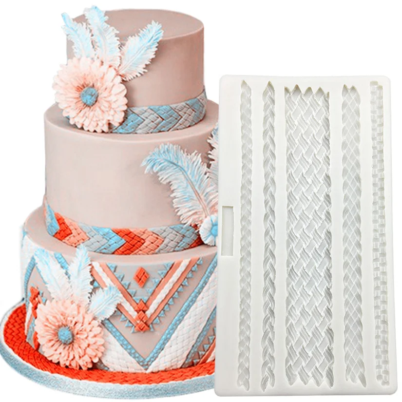 Pearl Rope Weave Texture Silicone Sugarcraft Mold Chocolate Cupcake Baking Fondant Cake Decorating Tools
Pearl Rope Weave Texture Silicone Sugarcraft Mold Chocolate Cupcake Baking Fondant Cake Decorating Tools