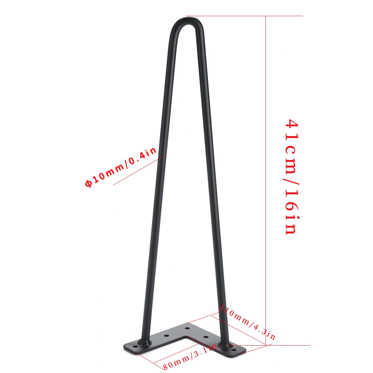 4pcs Metal Table Desk Legs Furniture Legs 41cm Hairpin Legs Anti-Slip Sofa Cabinet Bed Table Leg Home DIY Furniture Accessories 
4pcs Metal Table Desk Legs Furniture Legs 41cm Hairpin Legs Anti-Slip Sofa Cabinet Bed Table Leg Home DIY Furniture Accessories