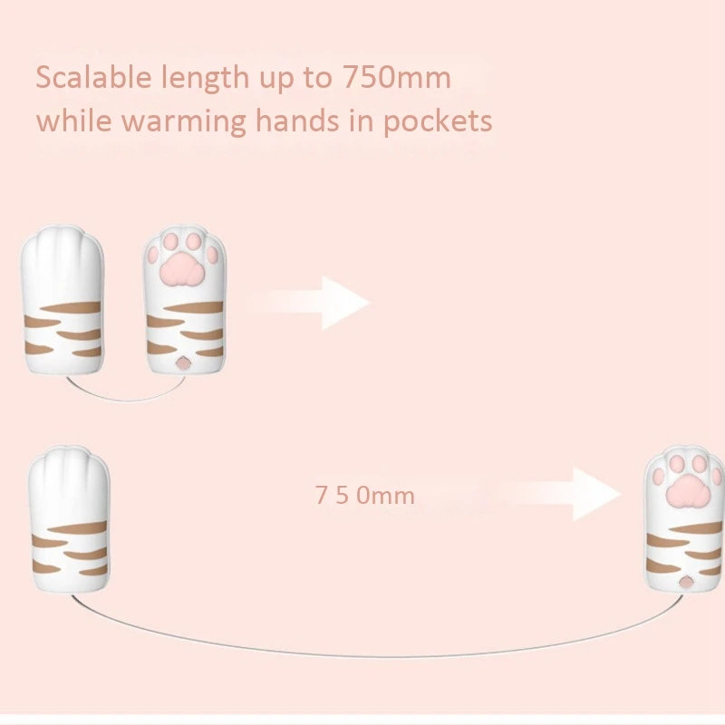 Cat's Claw Hand Warmer, Dual-Use Power Bank, Cute Mini Portable Pocket for Girl Lovers, Baby Warmer
Cat's Claw Hand Warmer, Dual-Use Power Bank, Cute Mini Portable Pocket for Girl Lovers, Baby Warmer