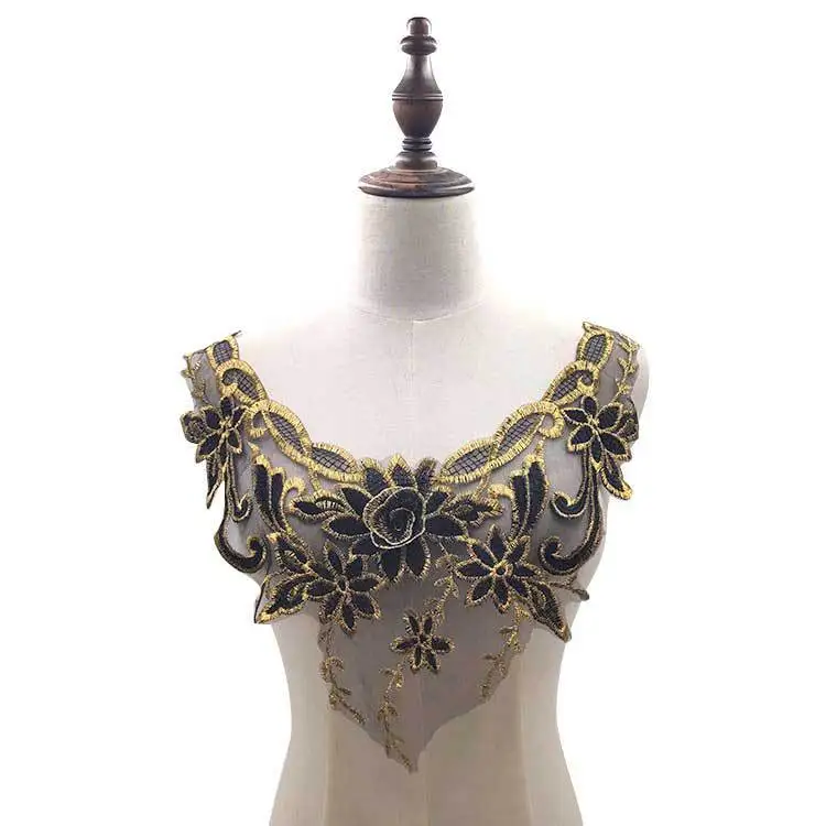 Beautiful 3d Rose Floral Golden Collar Lace Corsage Applique Patch Mesh Embroidery Fake Collar Wedding Dress Sewing Fringe Decor
Beautiful 3d Rose Floral Golden Collar Lace Corsage Applique Patch Mesh Embroidery Fake Collar Wedding Dress Sewing Fringe Decor