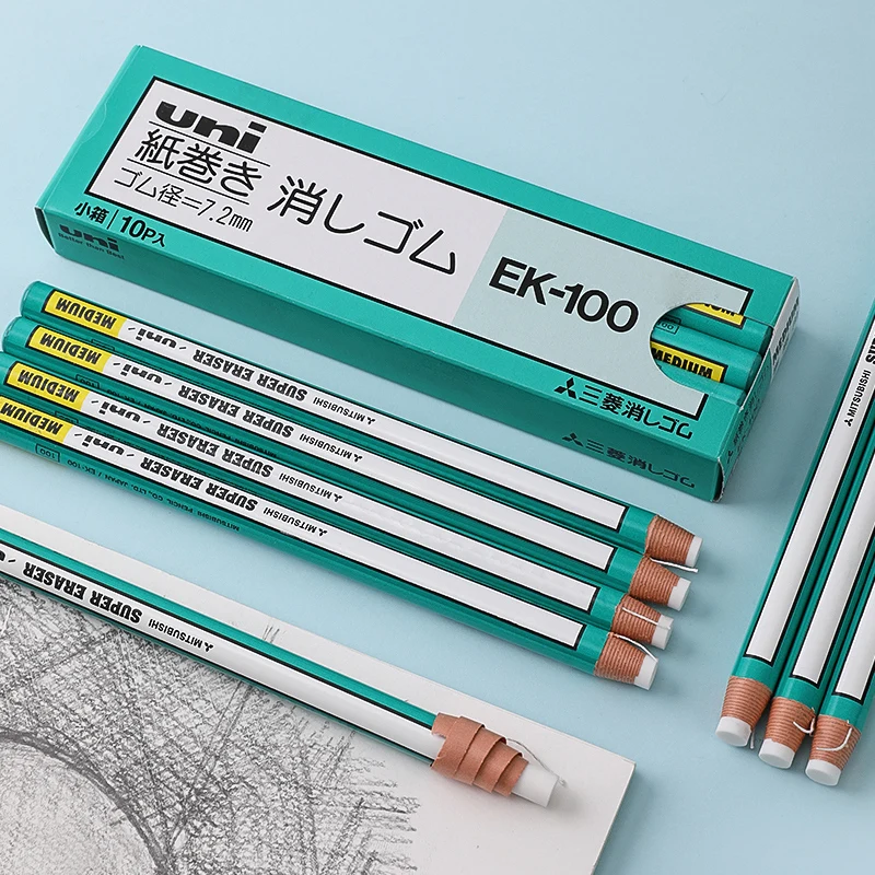 

Uni Pencil Type Super Eraser Roll Paper Rubber Painting Sketch Detail Rubbing Creative Eraser Ek -100 Art Supplies