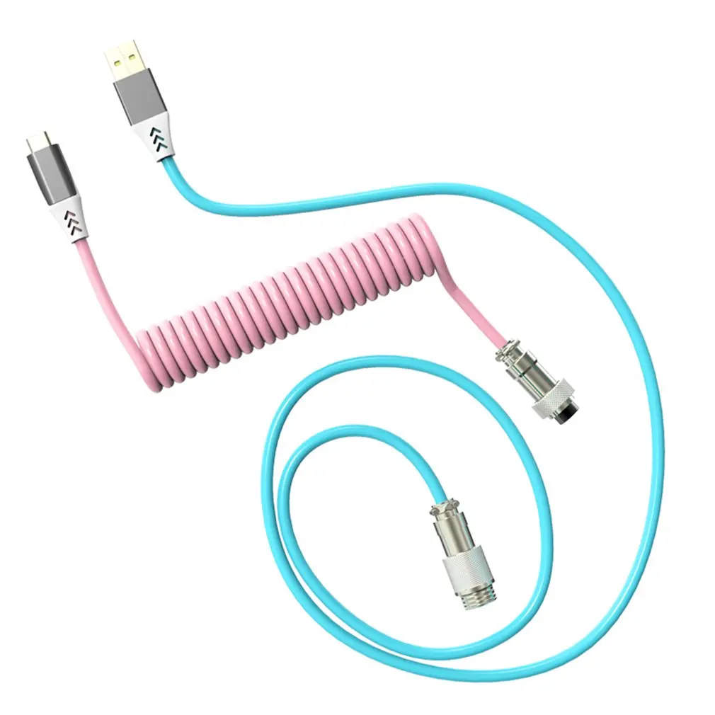Telescopic Spring USB To Type-c Data Cable Mechanical Keyboard High Elasticity Lengthen Cables Type-c Data Cable
Telescopic Spring USB To Type-c Data Cable Mechanical Keyboard High Elasticity Lengthen Cables Type-c Data Cable