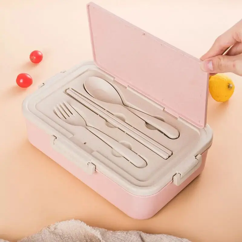 Natural Wheat Straw Lunch Box for Kids Children Students Tableware Comes with Fork Spoon Chopsticks Baby Solid Food Self Feeding
Natural Wheat Straw Lunch Box for Kids Children Students Tableware Comes with Fork Spoon Chopsticks Baby Solid Food Self Feeding