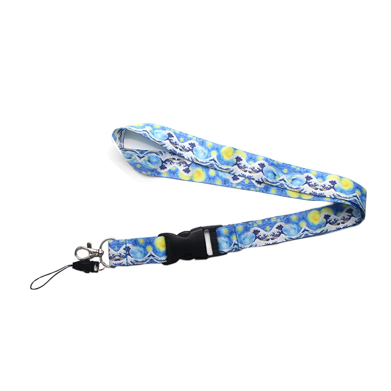 YA5 Van Gogh Waves Lanyard Neck Strap Rope For Mobile Cell Phone ID Card Badge Holder With Keychain Keyring
YA5 Van Gogh Waves Lanyard Neck Strap Rope For Mobile Cell Phone ID Card Badge Holder With Keychain Keyring