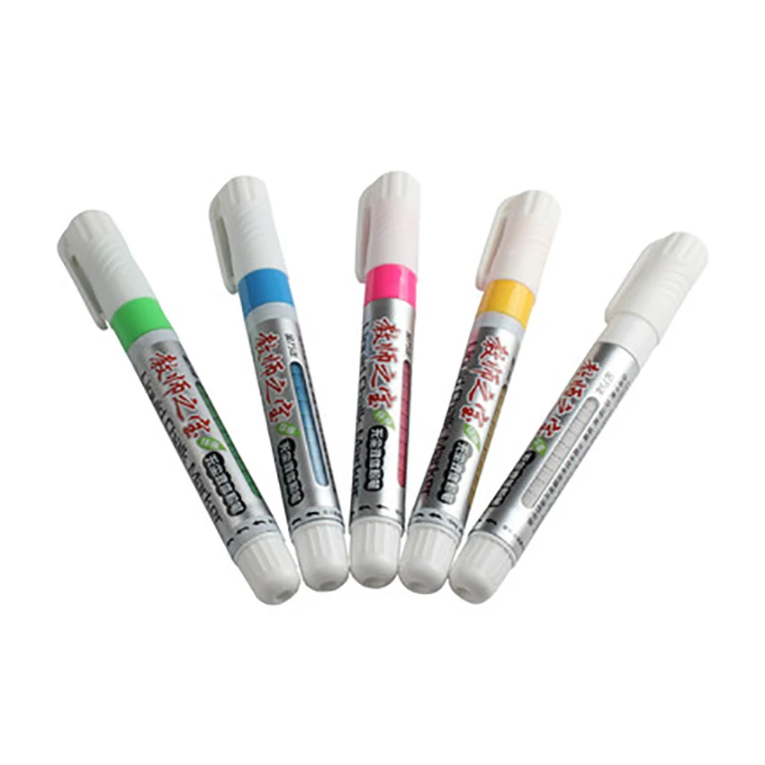 1PC Chalk Markers Erasable Liquid Pens for Chalkboard Blackboard Cafe Menu Window- White Blue Yellow Pink Green | Канцтовары