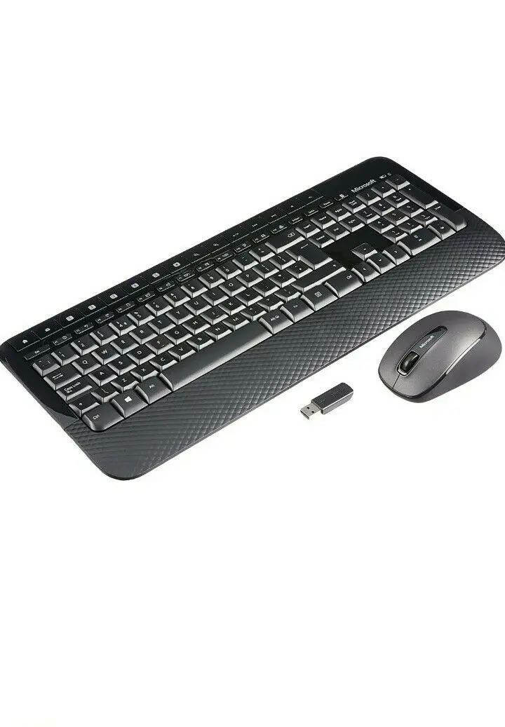 

Беспроводная клавиатура и мышь для настольного компьютера Microsoft 2000 USB (черный)
