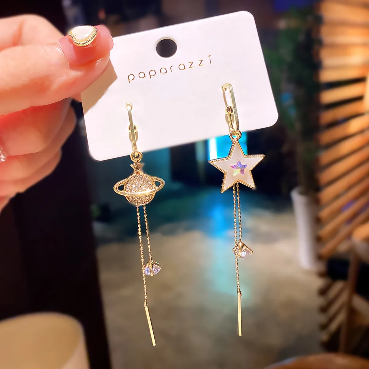Simple Cute Pentagram Earth asymmetric star earrings Korean For Women long tassel earrings exquisite Fashion Stud Drop Earrings
Simple Cute Pentagram Earth asymmetric star earrings Korean For Women long tassel earrings exquisite Fashion Stud Drop Earrings