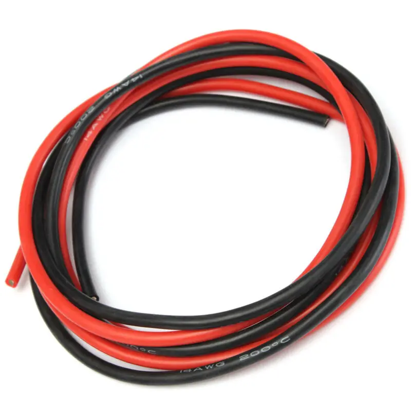 1meter Black +1meter Red Silicon Wire 12AWG 14AWG 16AWG 22AWG 24AWG Heatproof Soft Silicone Silica Gel Wire Cable
1meter Black +1meter Red Silicon Wire 12AWG 14AWG 16AWG 22AWG 24AWG Heatproof Soft Silicone Silica Gel Wire Cable