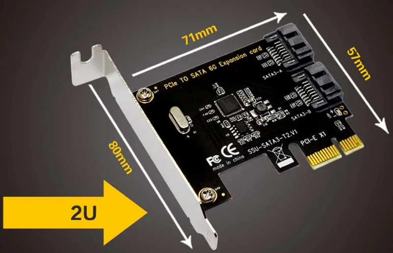 PCIe PCI Express to SATA3.0 2-Port SATA III 6G Expansion Controller Card Adapter #L059# new hot
PCIe PCI Express to SATA3.0 2-Port SATA III 6G Expansion Controller Card Adapter #L059# new hot