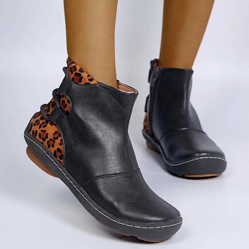 Women Leather Ankle Boots Women Autumn Winter Zipper Women Punk Boots Flat Ladies Shoes Woman Botas Mujer Size 43 Women Shoes
Women Leather Ankle Boots Women Autumn Winter Zipper Women Punk Boots Flat Ladies Shoes Woman Botas Mujer Size 43 Women Shoes