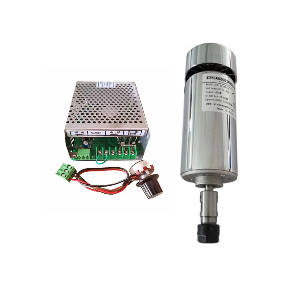 12-48V DC Spindle Motor 400W 52MM Clamp Power Supply for DIY CNC PCB milling machine CNC Router machine
12-48V DC Spindle Motor 400W 52MM Clamp Power Supply for DIY CNC PCB milling machine CNC Router machine