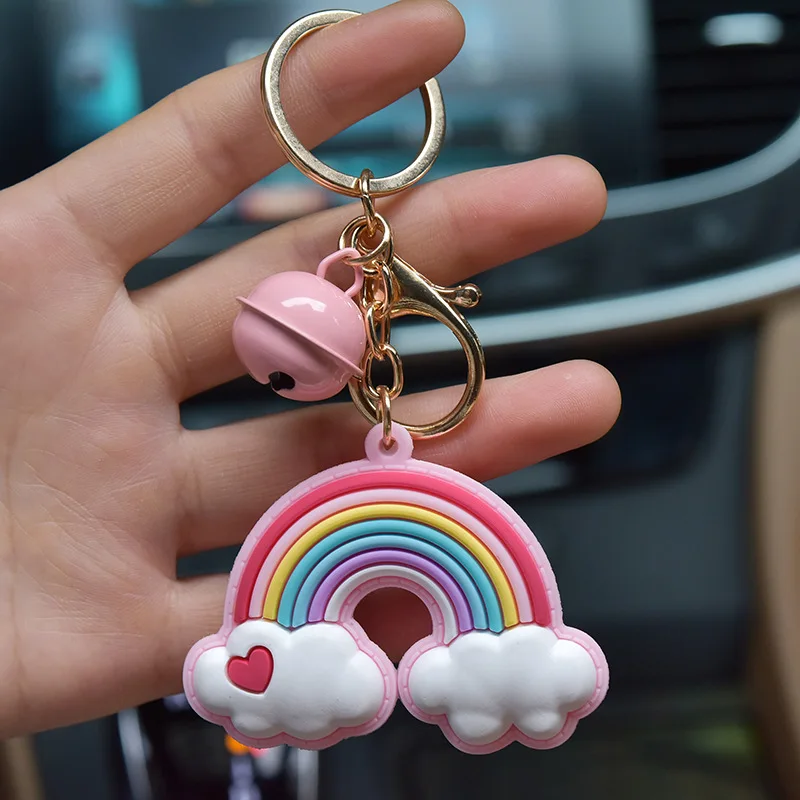 Lovely Cute Rainbow Key Chain Leather Strap Braided Rope Tassel Keychain for Women Girl Bell Star Lollipop Bag Charms Pendant
Lovely Cute Rainbow Key Chain Leather Strap Braided Rope Tassel Keychain for Women Girl Bell Star Lollipop Bag Charms Pendant