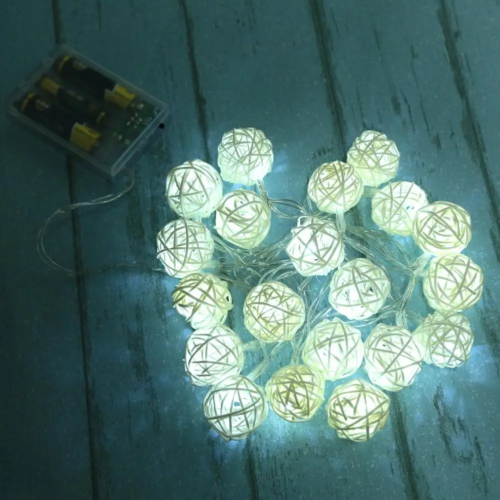 20 Luminaria LED Rattan Balls Fairy String Lights Environmental Protection Energy Saving Outdoor Garland Wedding Decor
20 Luminaria LED Rattan Balls Fairy String Lights Environmental Protection Energy Saving Outdoor Garland Wedding Decor