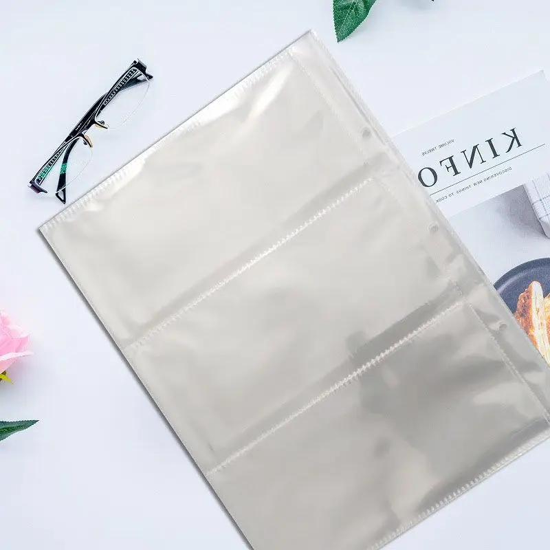 50pcs/Set Transparent Storage Bill File Holder Storage Bag 3 Hole Ticket Name Card Collection Notepad Organizer Postcard Accesso
50pcs/Set Transparent Storage Bill File Holder Storage Bag 3 Hole Ticket Name Card Collection Notepad Organizer Postcard Accesso